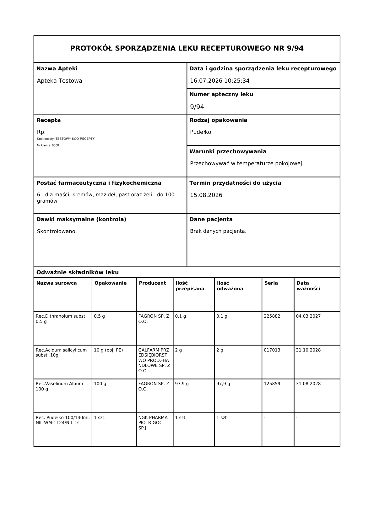 Gotowy protokół PDF